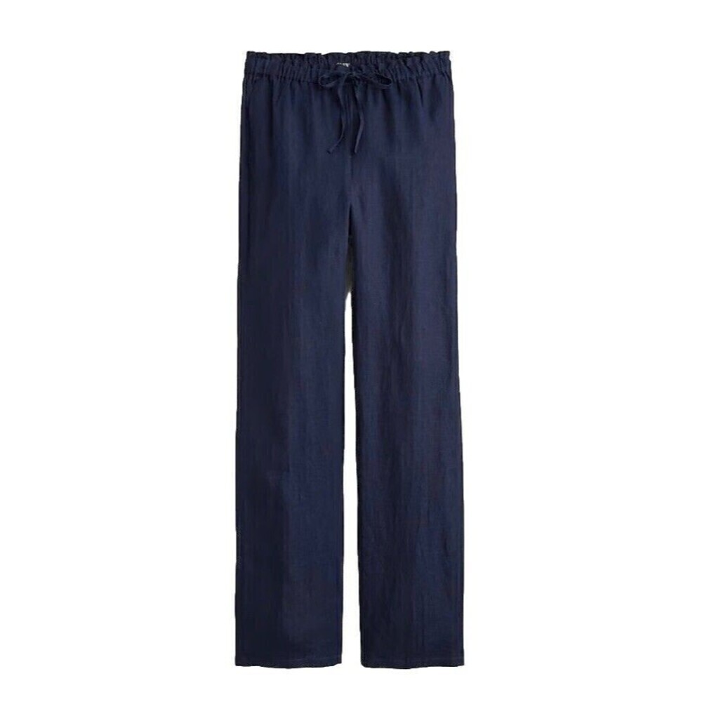 J. Crew Navy Wide Soleil Linen pants